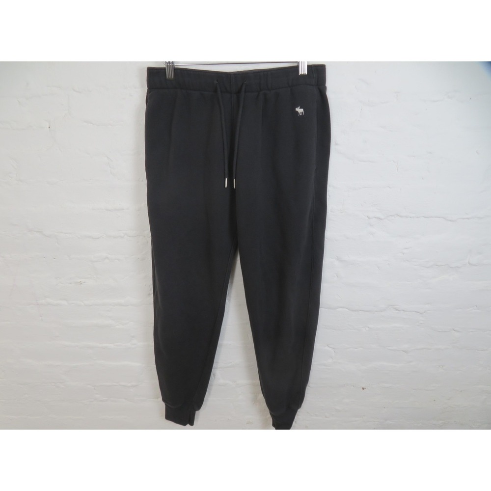 Abercrombie & Fitch Sweatpants Mens Medium Gray Soft A&F Fleece Logo Joggers